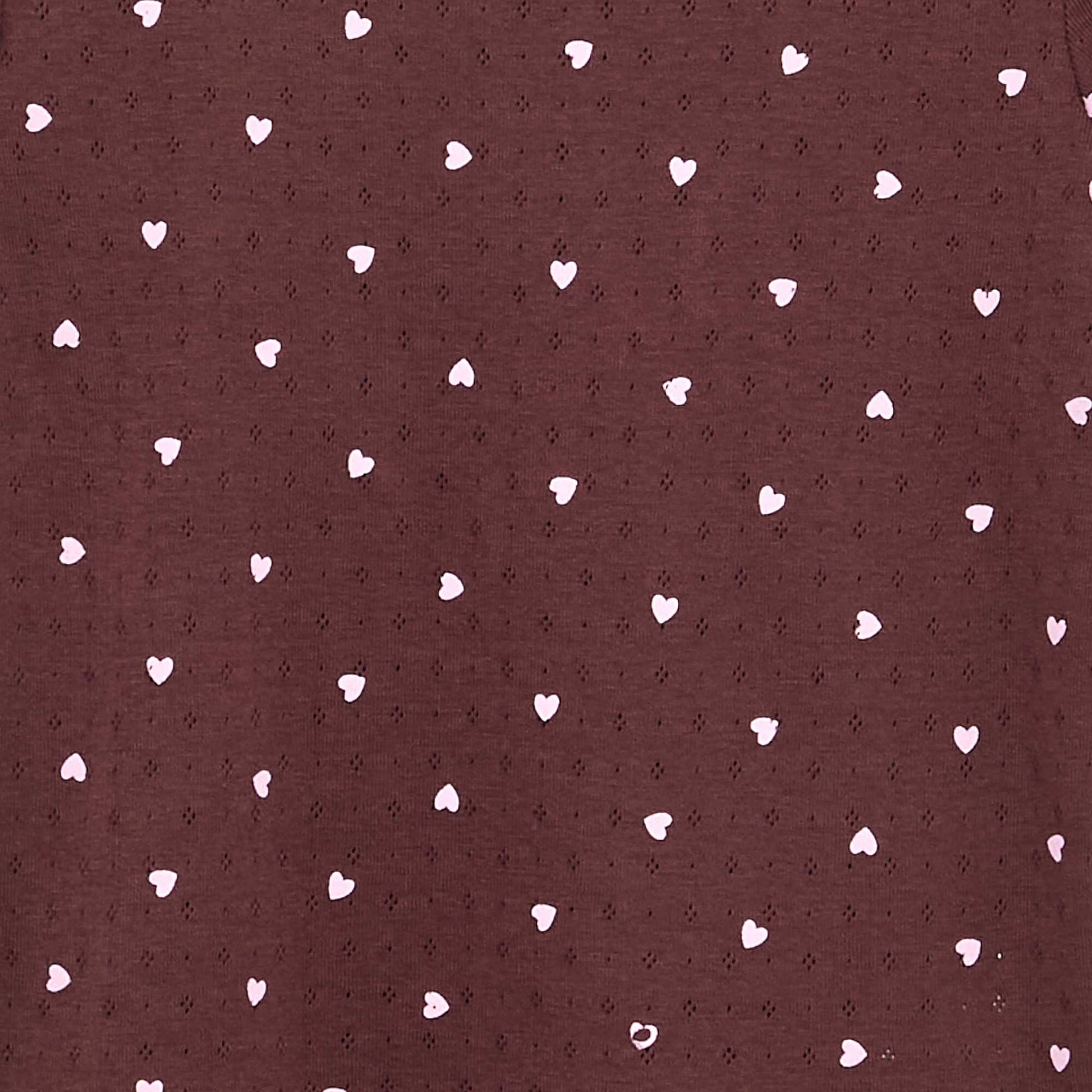 Ensemble pyjama t-shirt + short en maille pointelle - 2 pièces MARRON