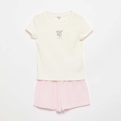 Pyjama 2 pièces en coton ROSE