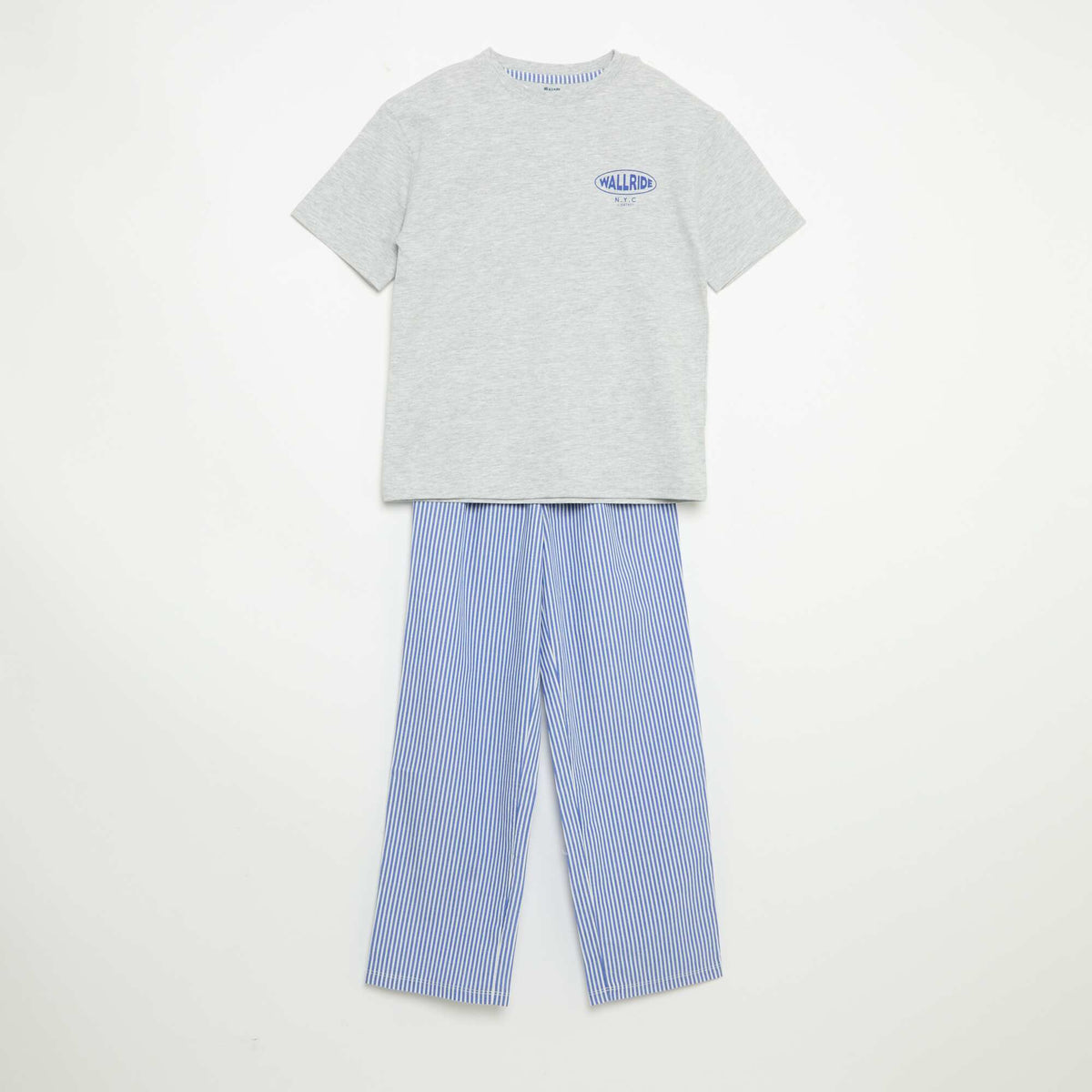Pyjama 2 pièces - T-shirt manches courtes + pantalon BLEU