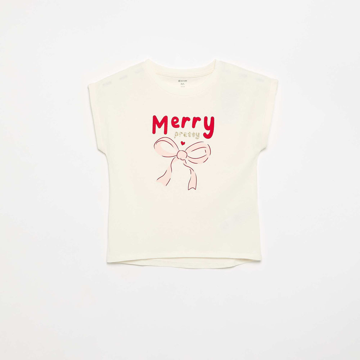 T-shirt 'Noël' à manches courtes BLANC