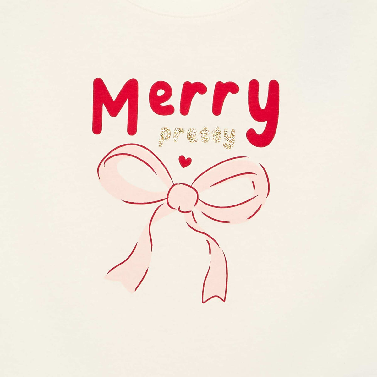T-shirt 'Noël' à manches courtes BLANC