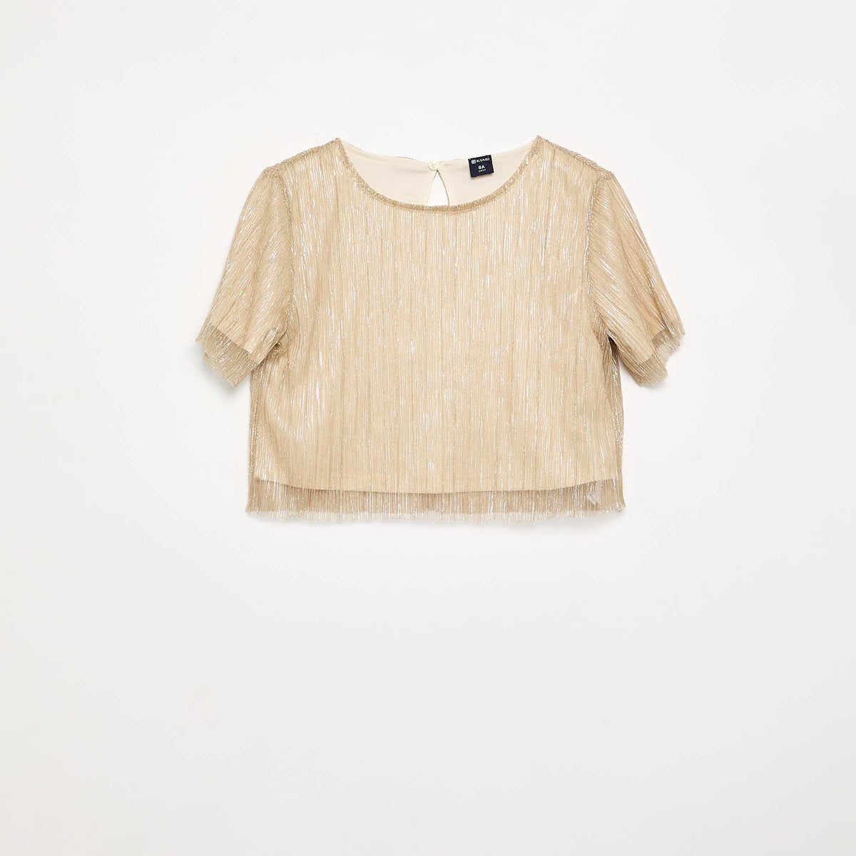 T-shirt à manches courtes doré BEIGE