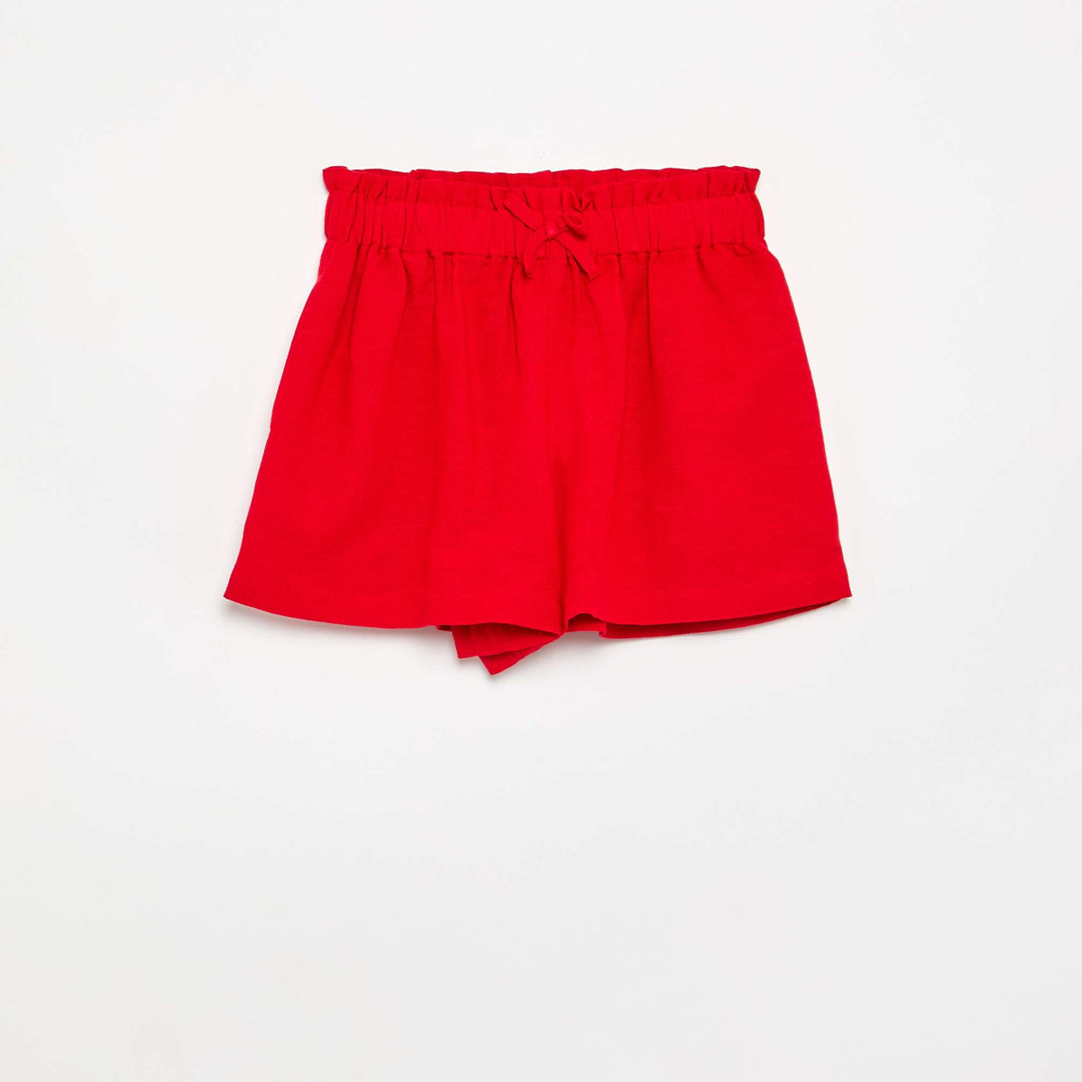 Short uni avec nœud fantaisie ROUGE