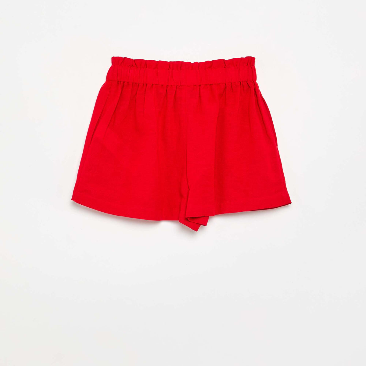 Short uni avec nœud fantaisie ROUGE