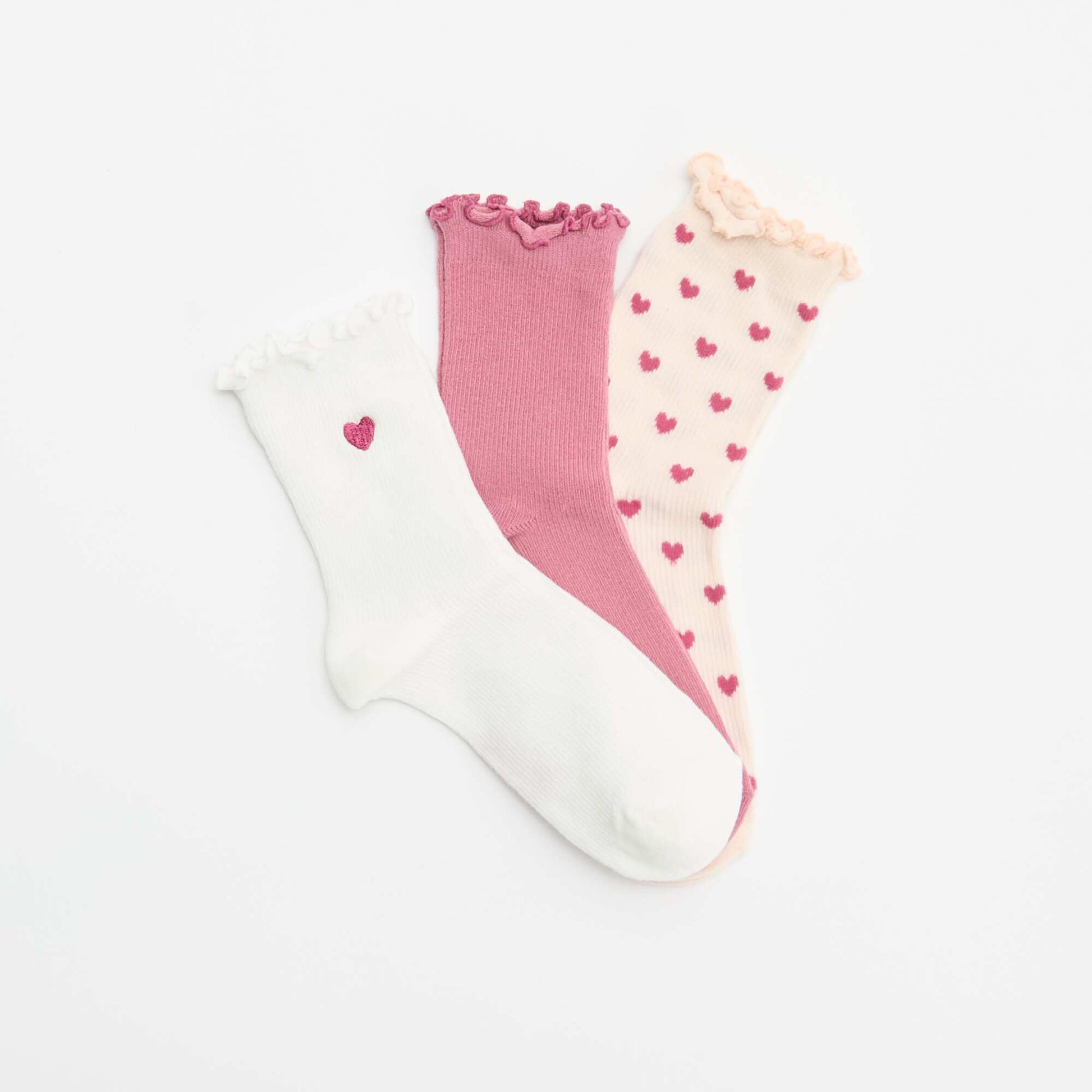 Lot de 3 mi-chaussettes ROSE