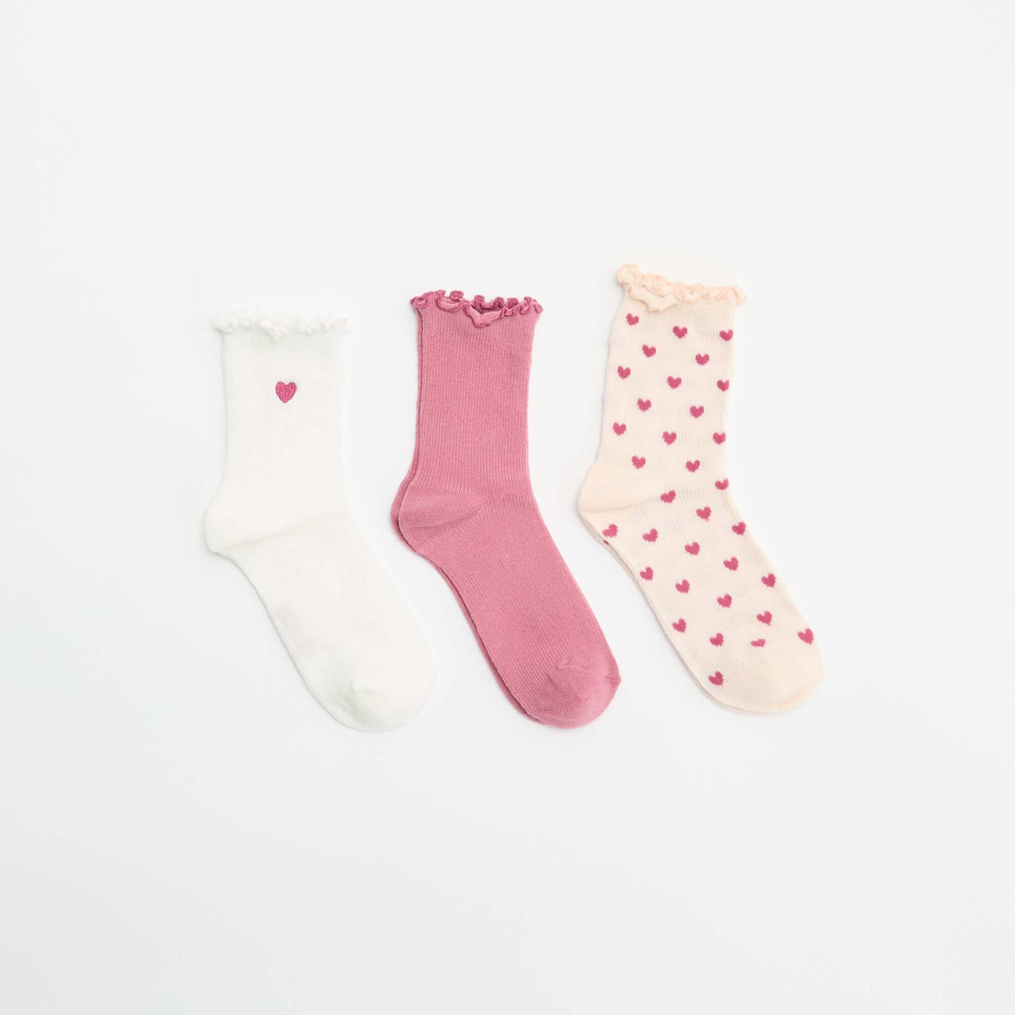 Lot de 3 mi-chaussettes ROSE