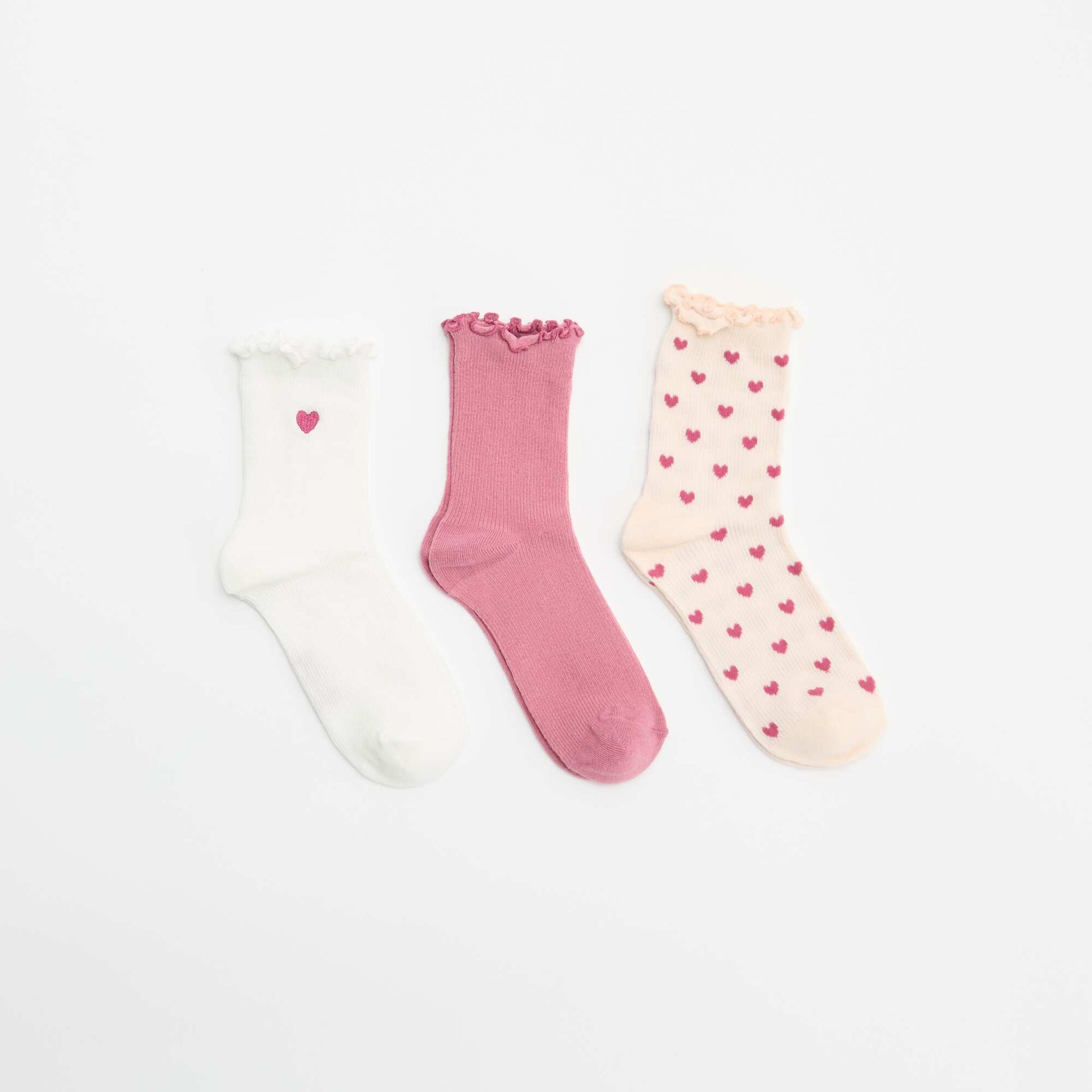 Lot de 3 mi-chaussettes ROSE