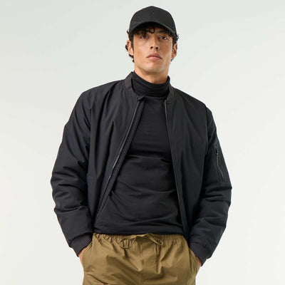Blouson court style aviateur NOIR