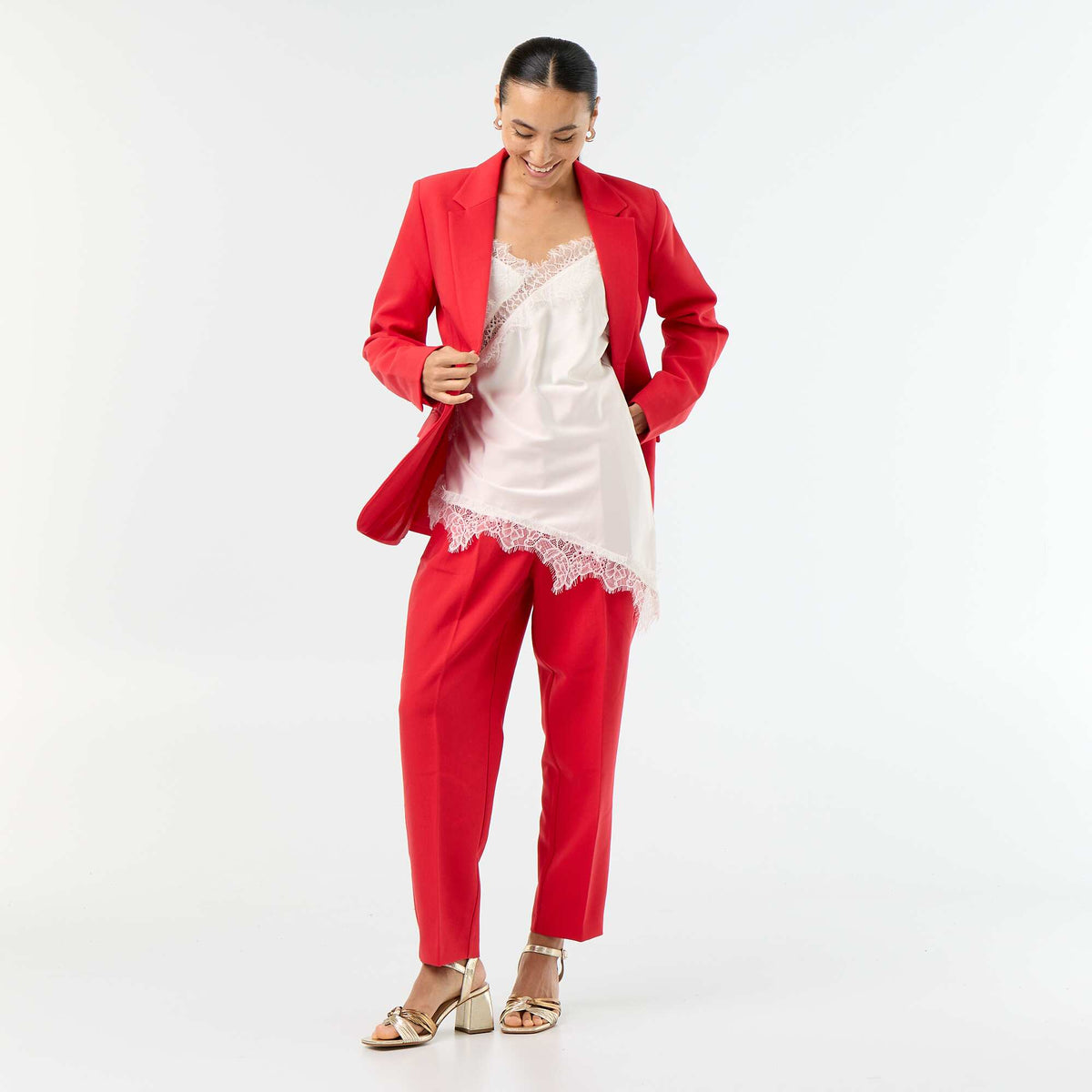 Veste de tailleur cintrée ROUGE