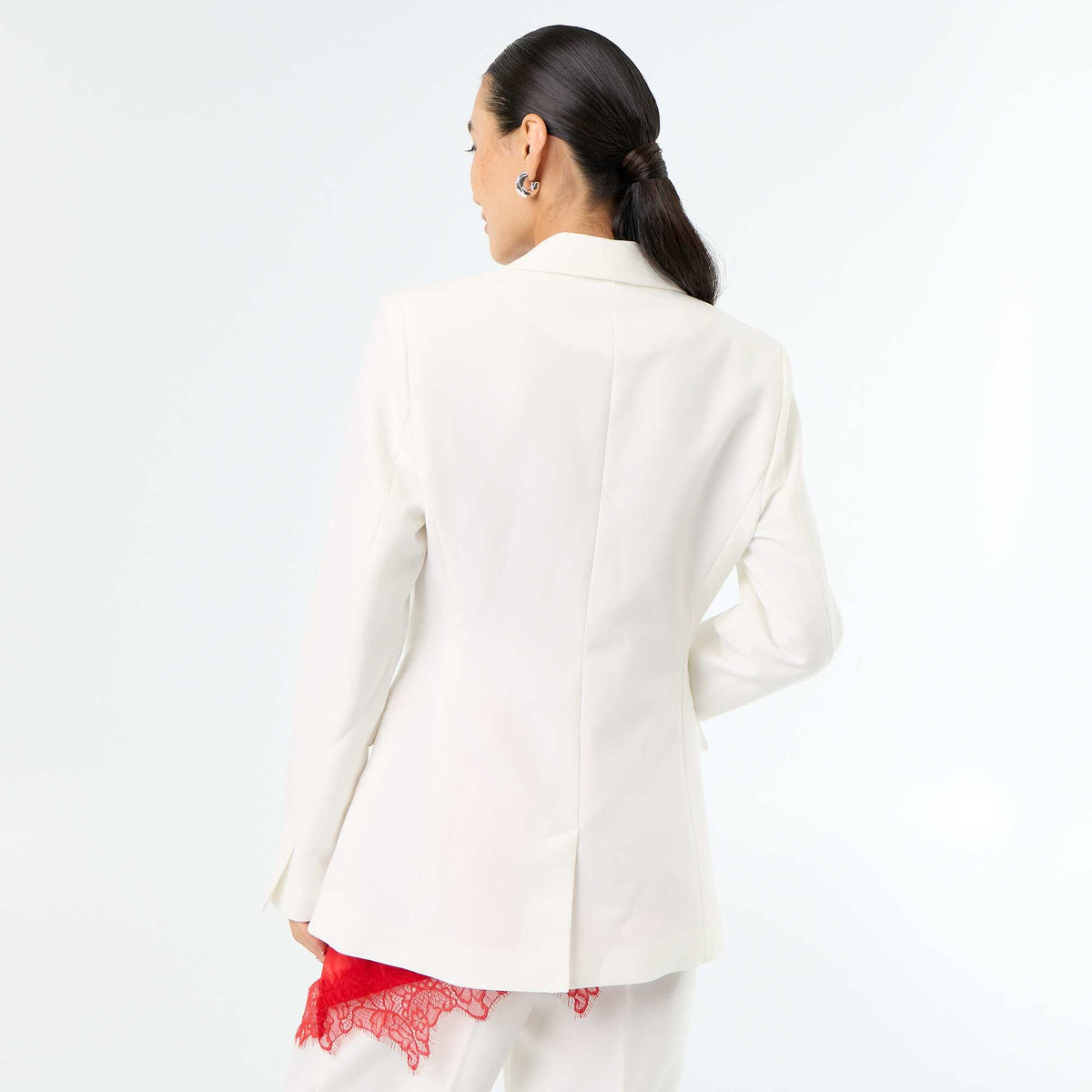 Veste de tailleur cintrée BLANC
