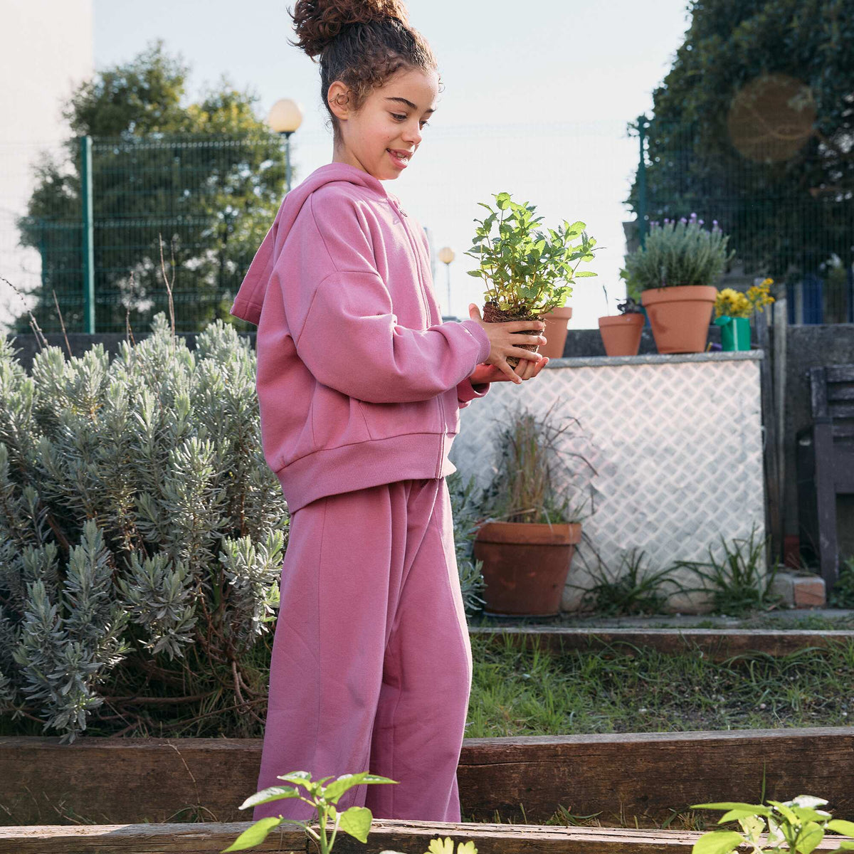 Pantalon wide leg uni ROSE