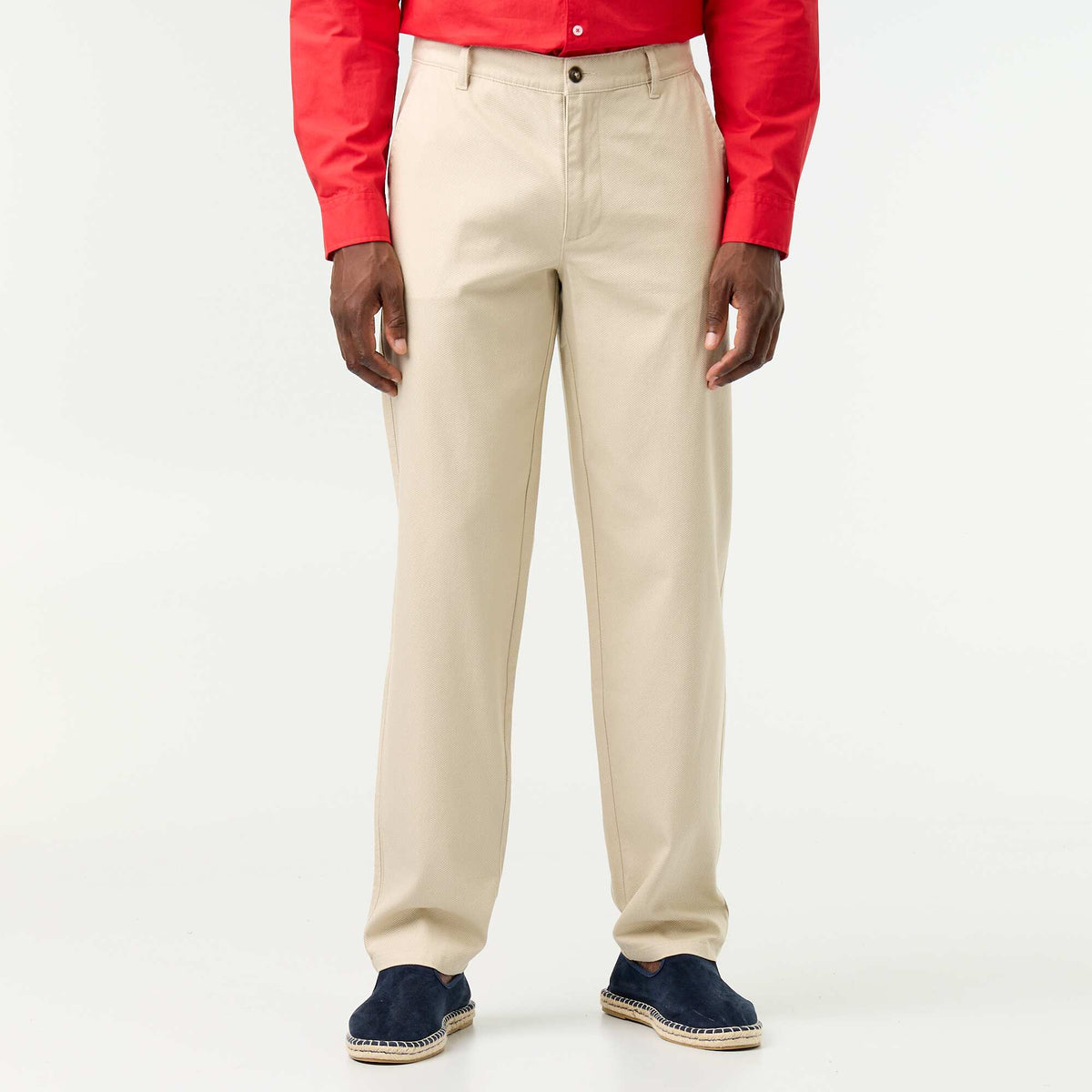 Pantalon chino en dobby BEIGE