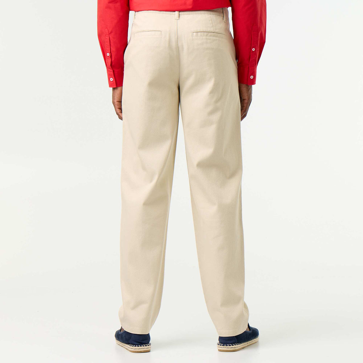 Pantalon chino en dobby BEIGE