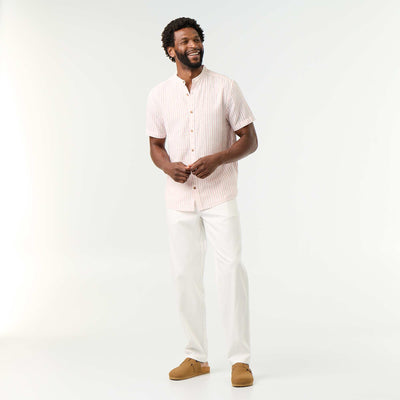 Pantalon chino en dobby BLANC