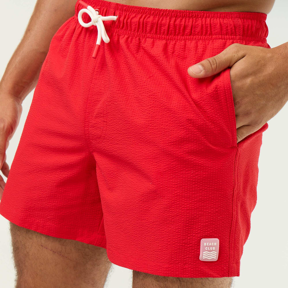 Bermuda de bain à 2 poches ROUGE