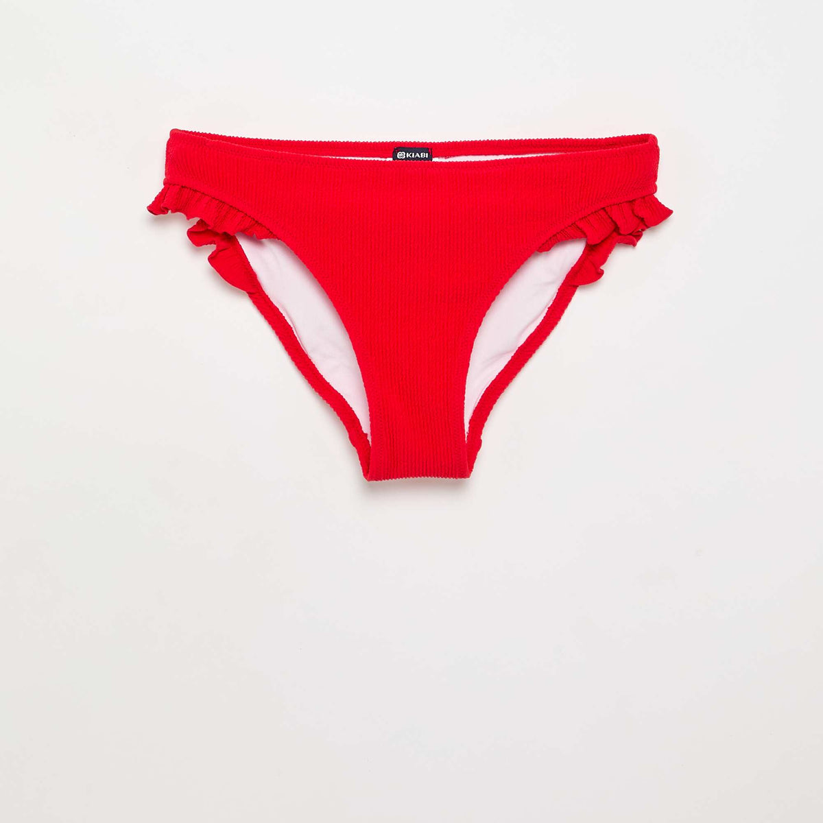 Maillot de bain 2 pièces avec volants ROUGE
