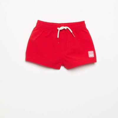 Boxer de bain uni ROUGE
