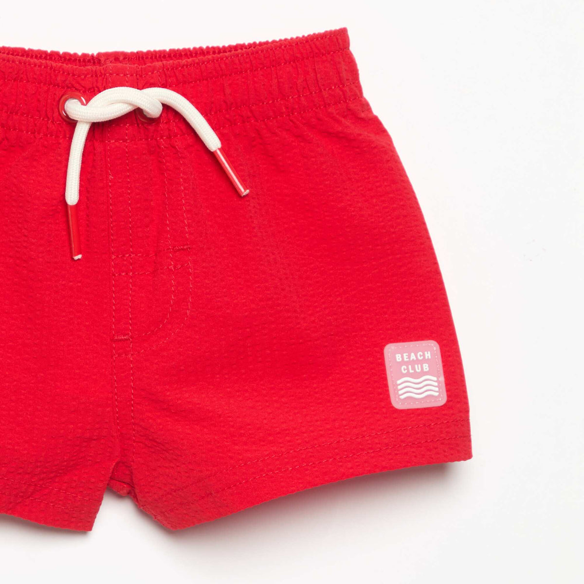 Boxer de bain uni ROUGE