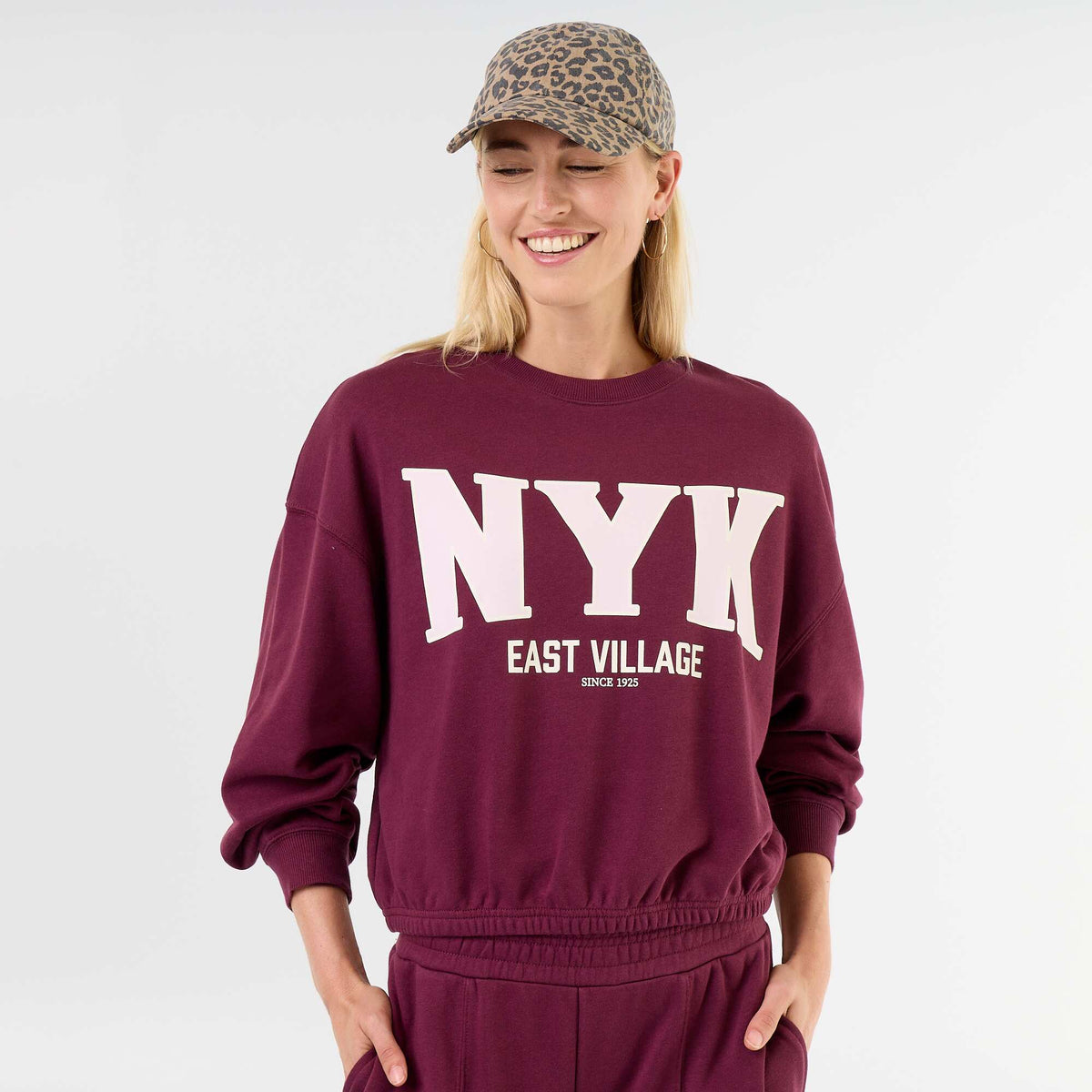 Sweat crop top VIOLET