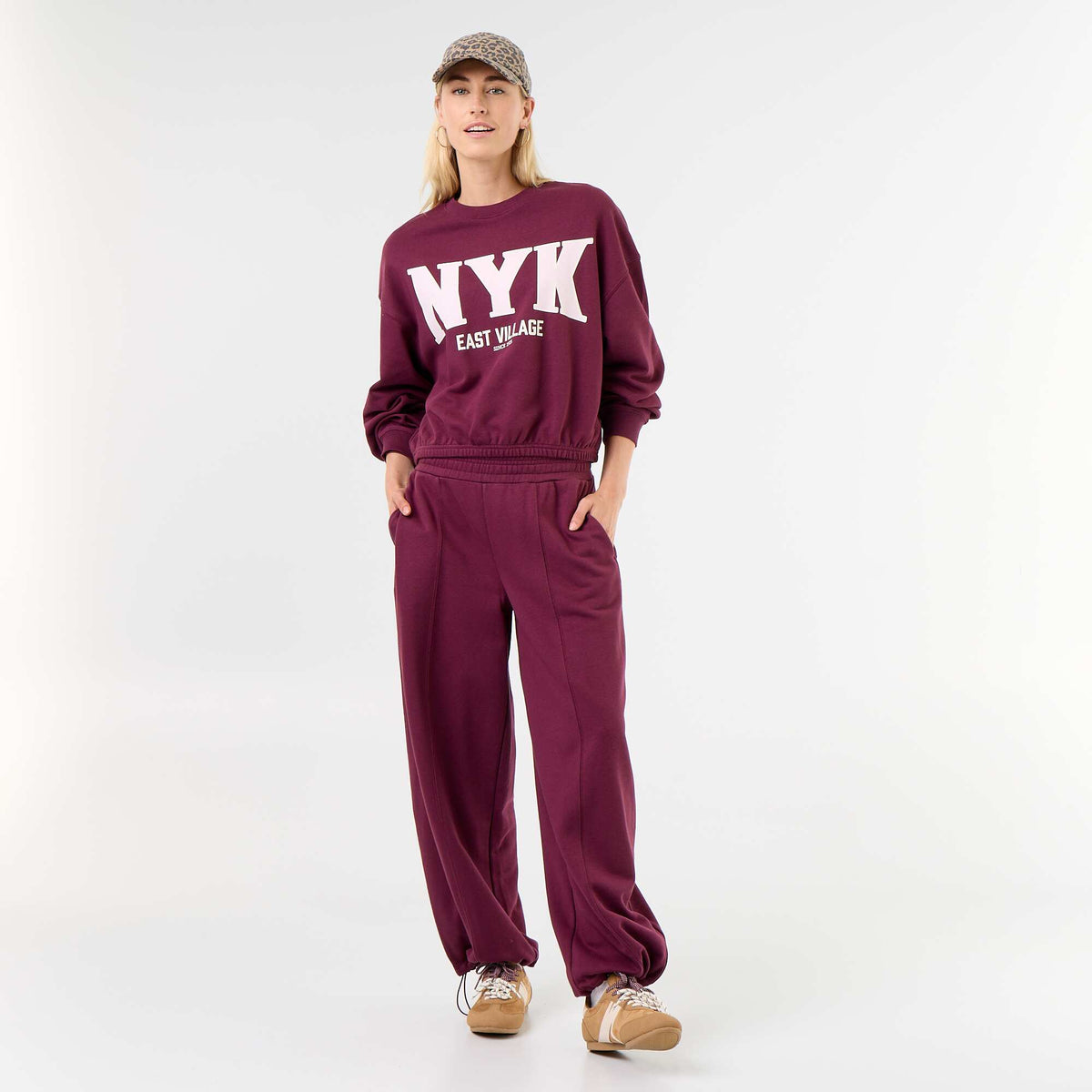 Sweat crop top VIOLET