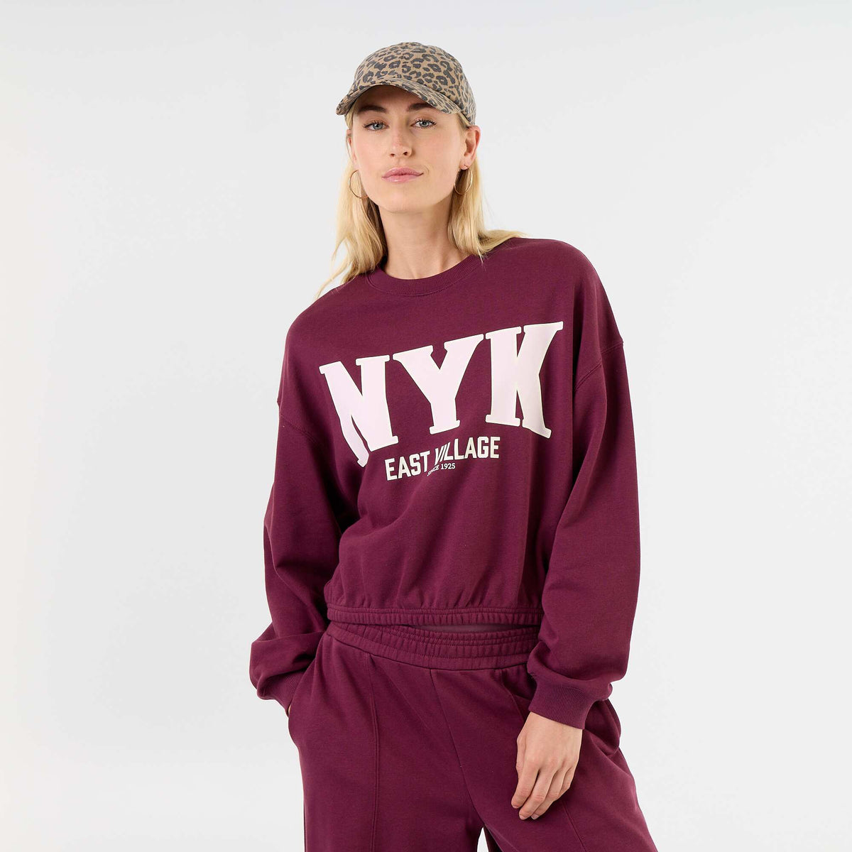 Sweat crop top VIOLET