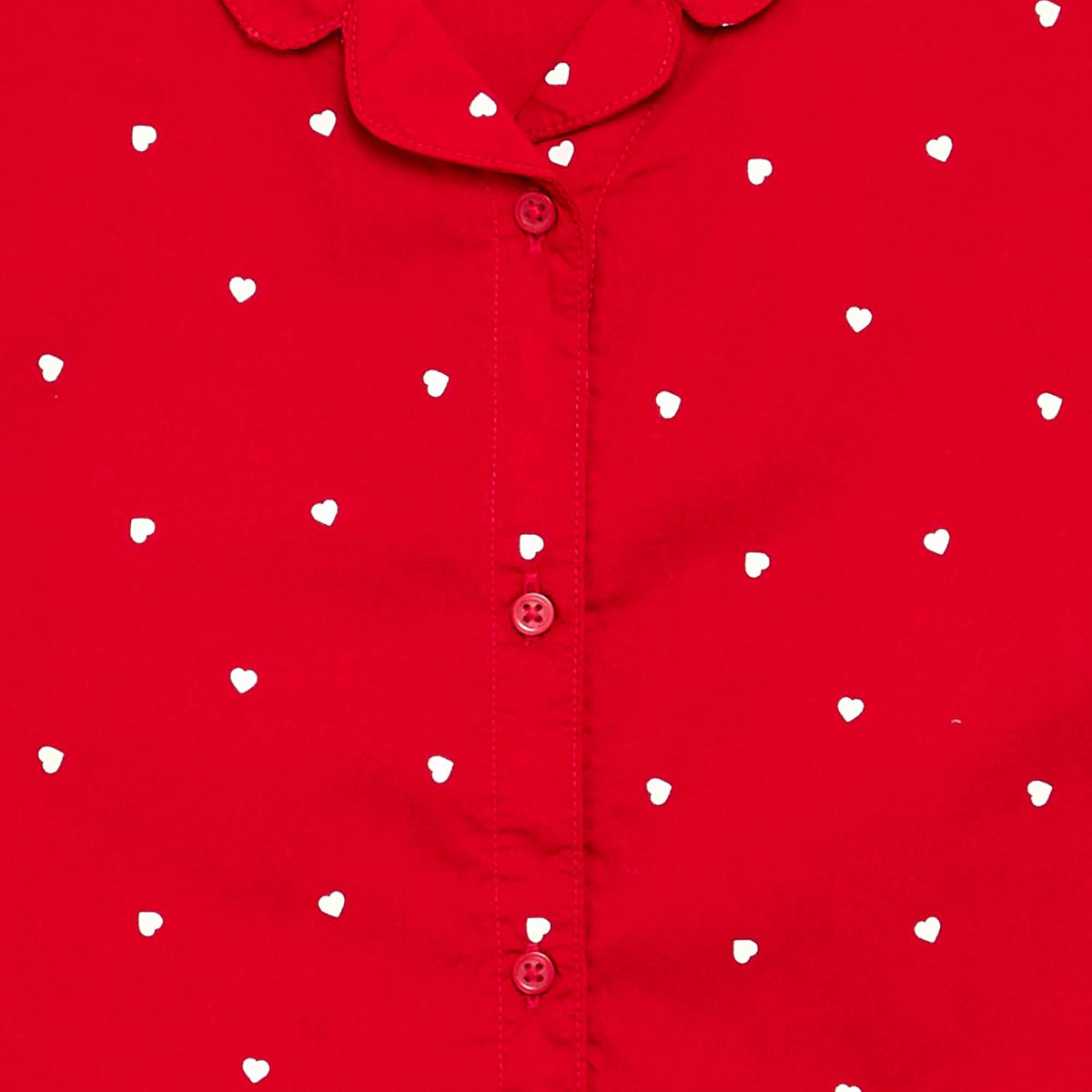 Pyjama 2 pièces - Chemisier + short ROUGE