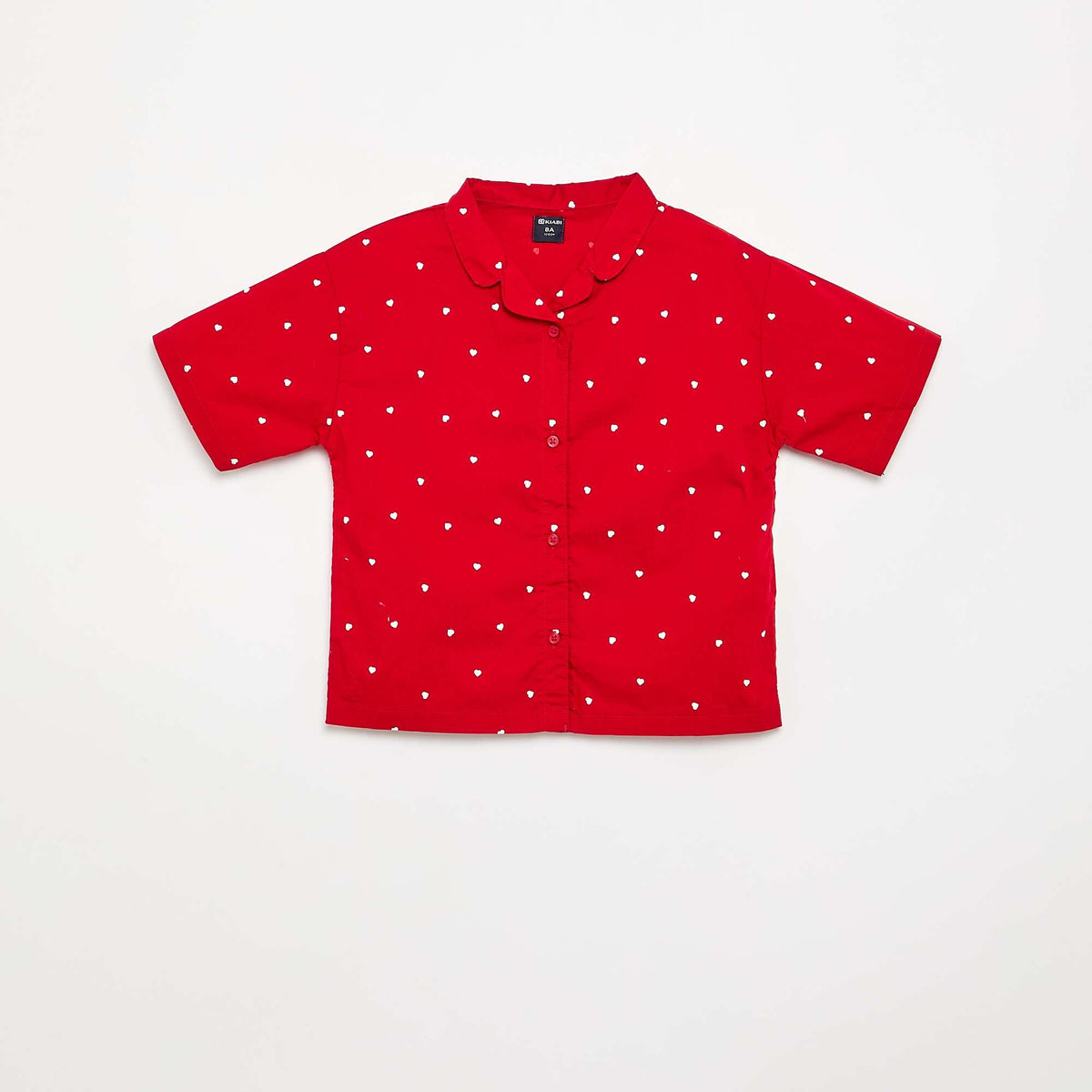 Pyjama 2 pièces - Chemisier + short ROUGE