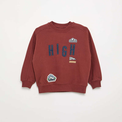 Sweat oversize imprimé ROUGE