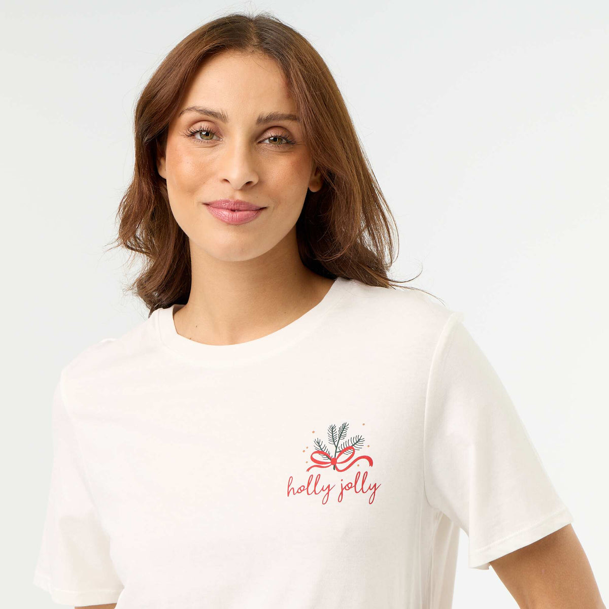 Tee-shirt avec imprimé Noël BLANC