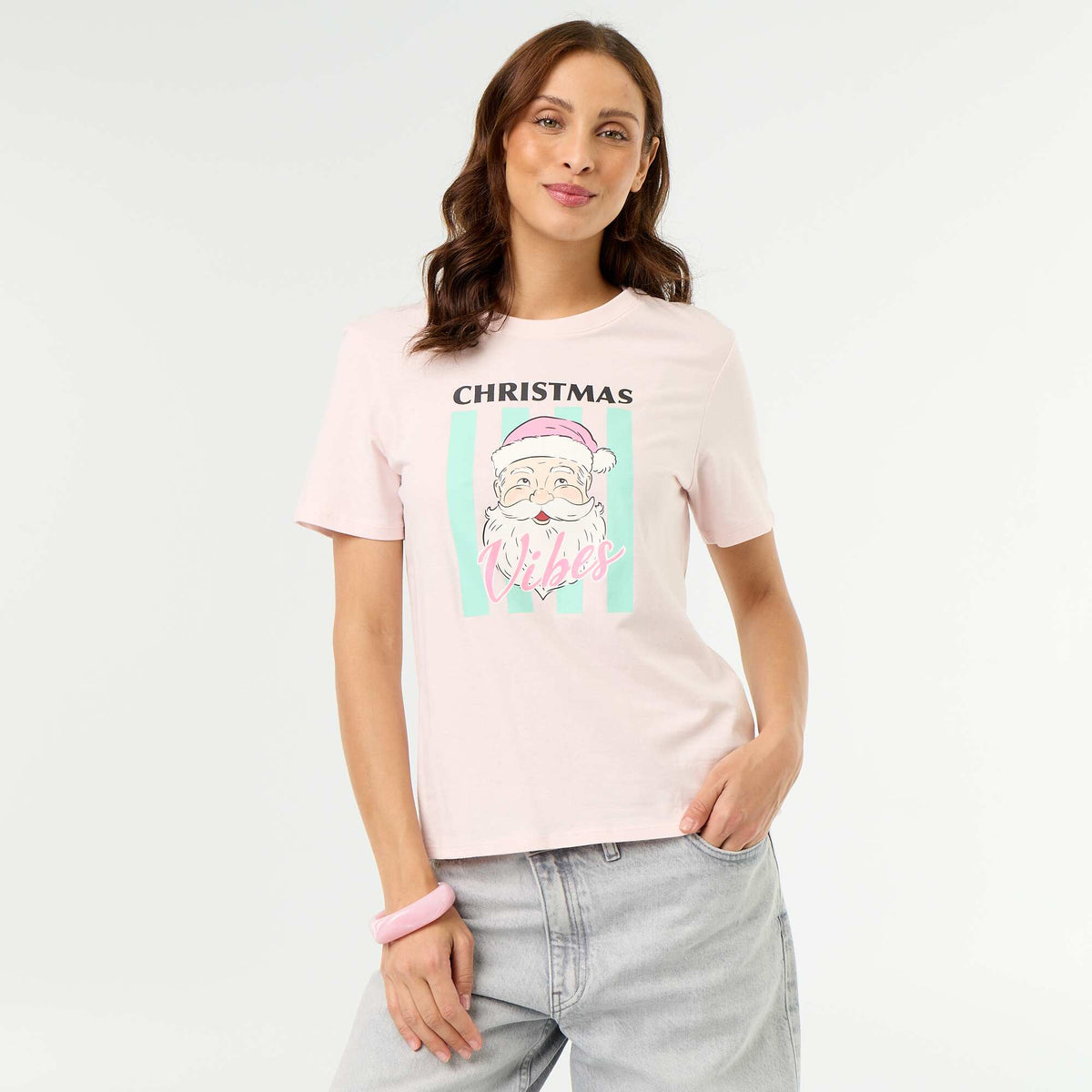 Tee-shirt avec imprimé Noël ROSE