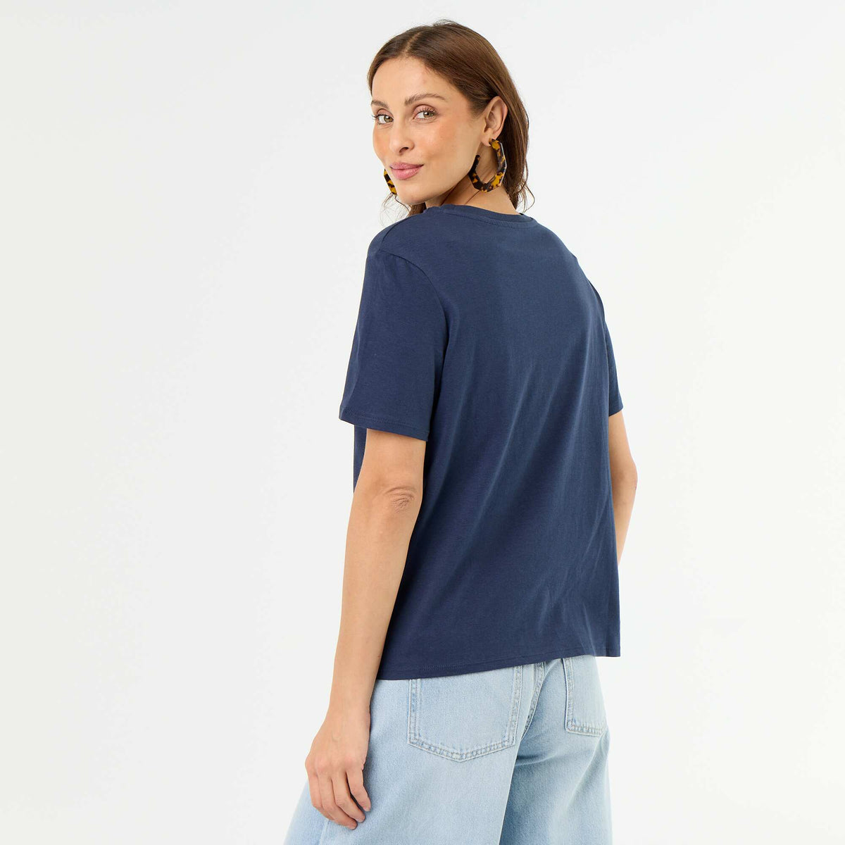 Tee-shirt avec imprimé Noël BLEU