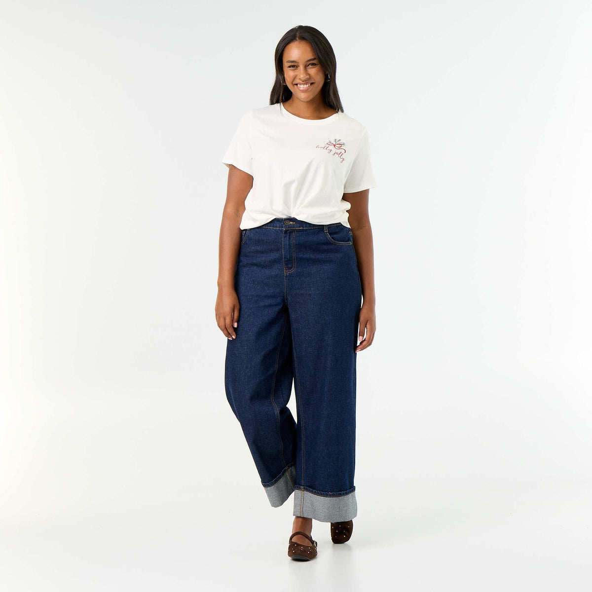 Tee-shirt imprimé 'Noël' BLANC