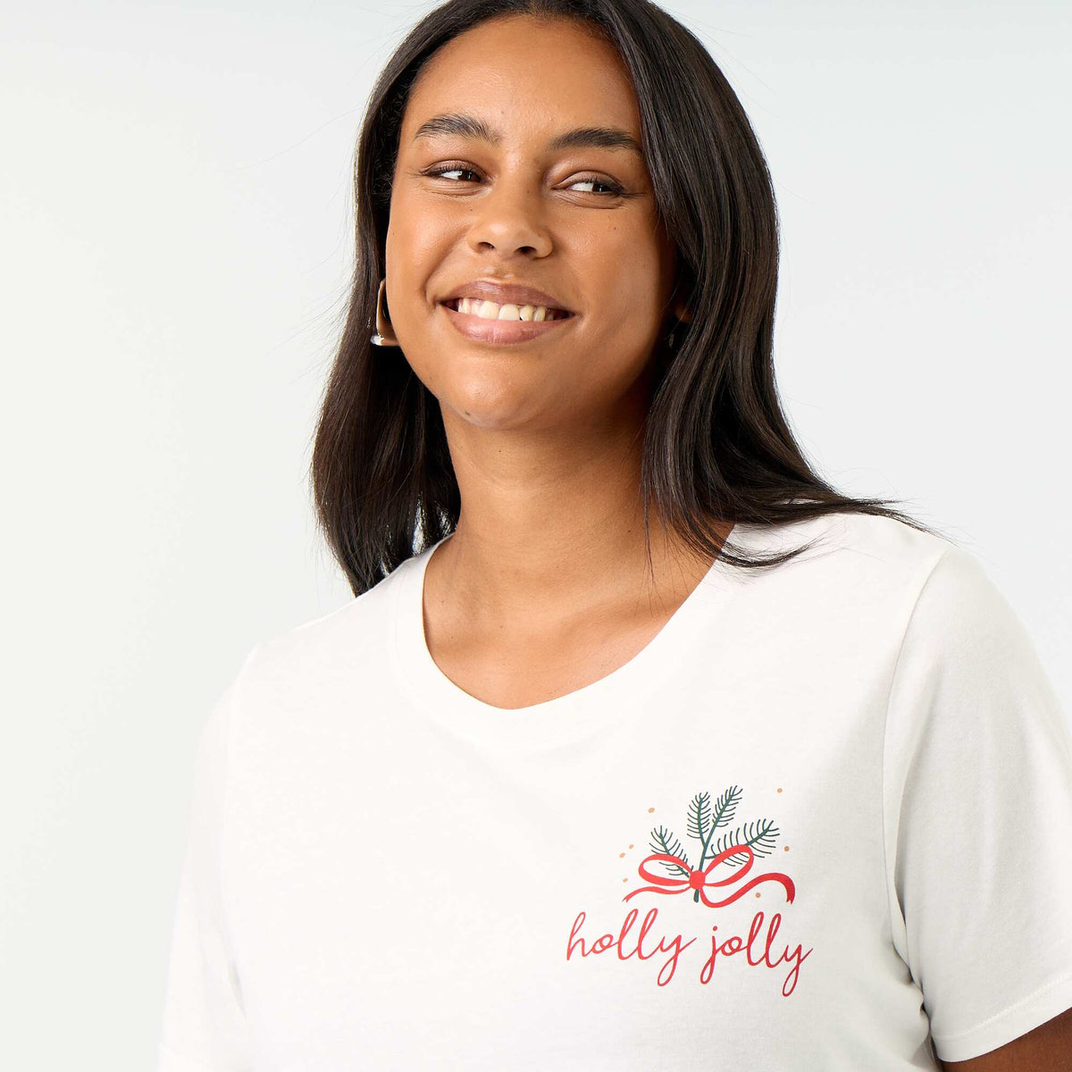 Tee-shirt imprimé 'Noël' BLANC