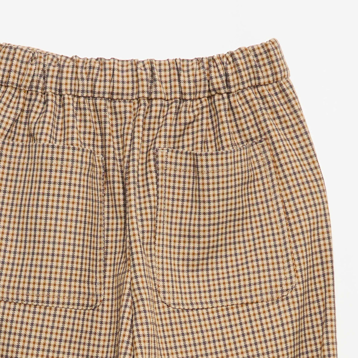 Pantalon à carreaux coupe large MARRON
