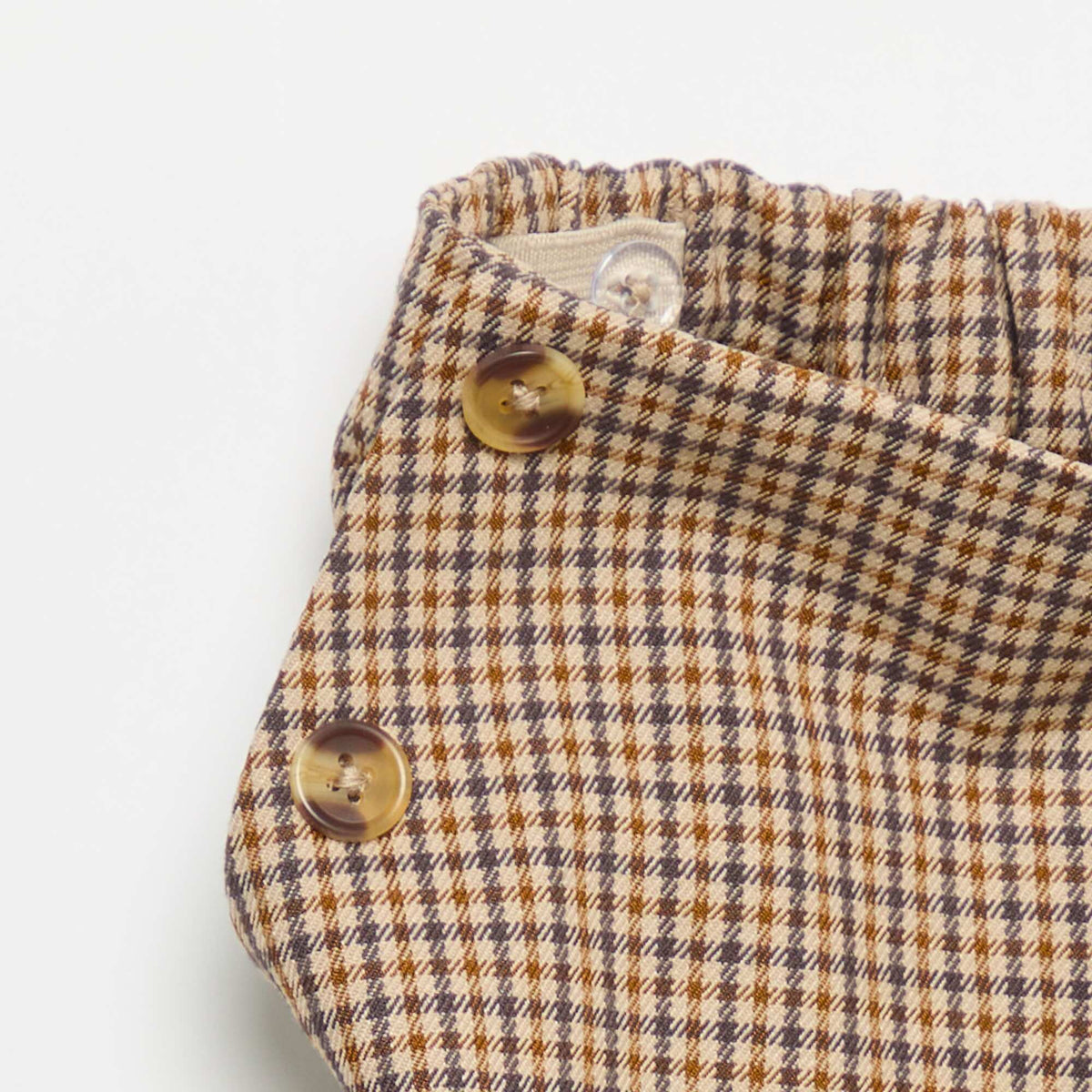 Pantalon à carreaux coupe large MARRON