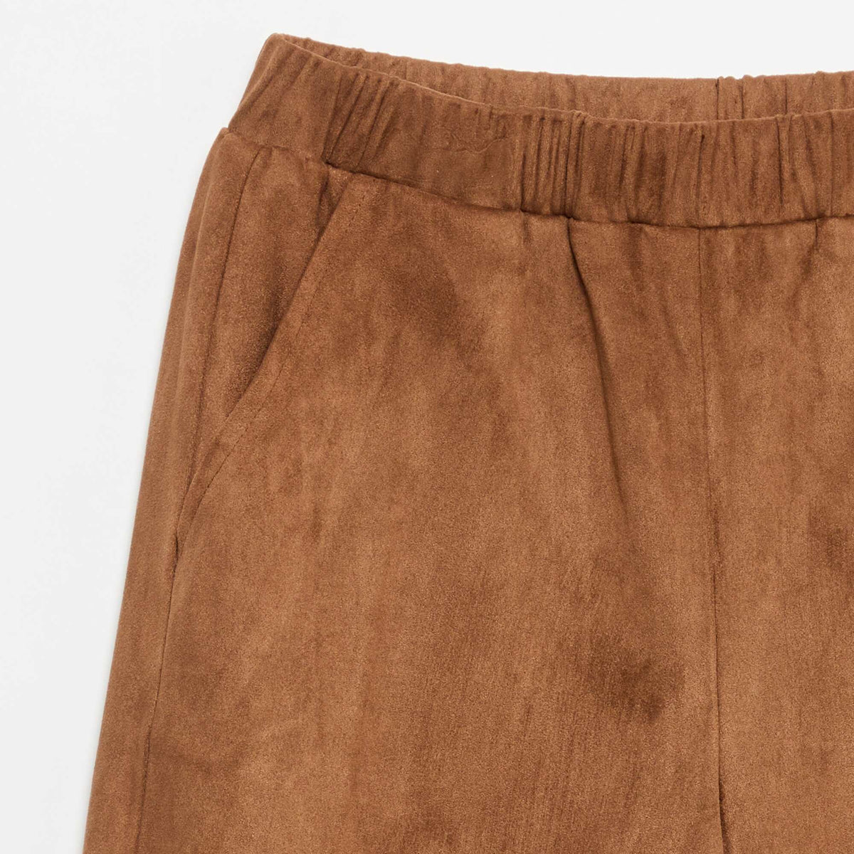 Pantalon en velours coupe large MARRON