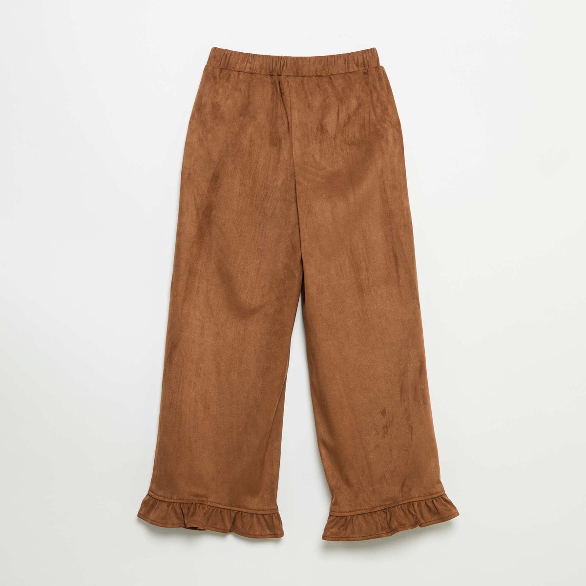 Pantalon en velours coupe large MARRON