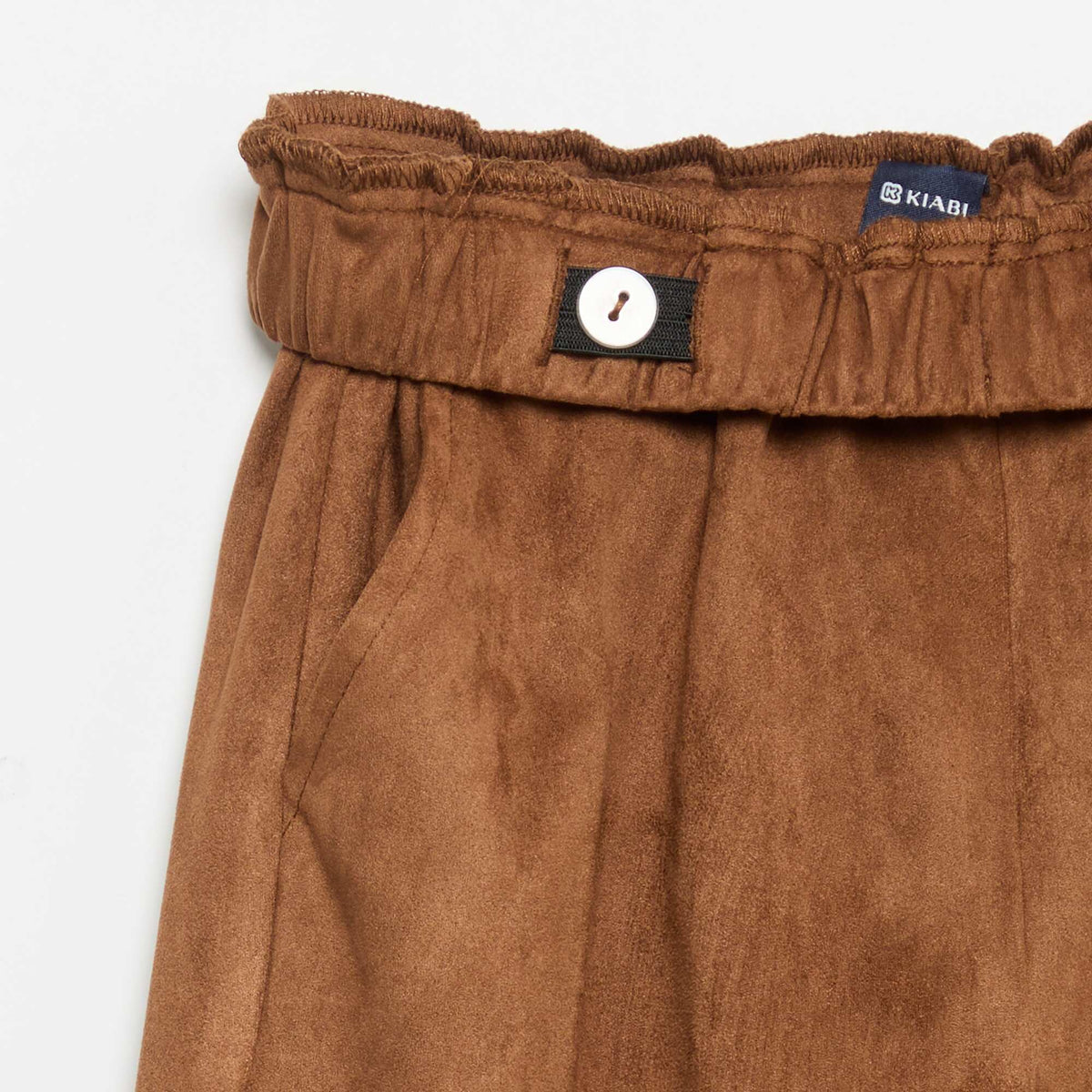 Pantalon en velours coupe large MARRON