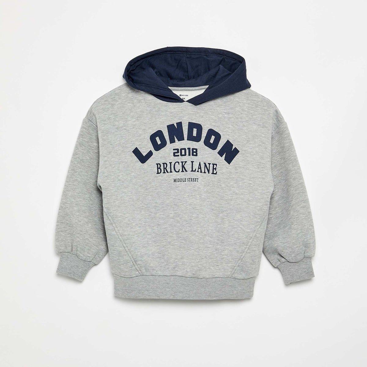 Sweat à capuche imprimé GRIS