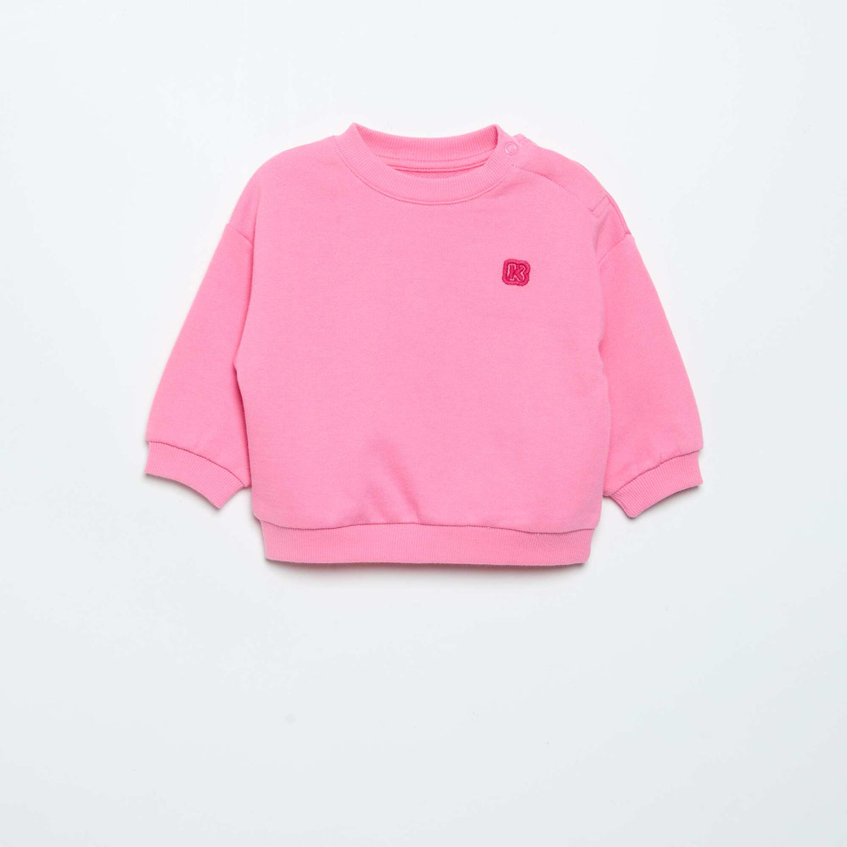 Sweat uni en molleton non gratté ROSE