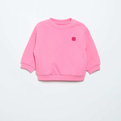 Sweat uni en molleton non gratté ROSE