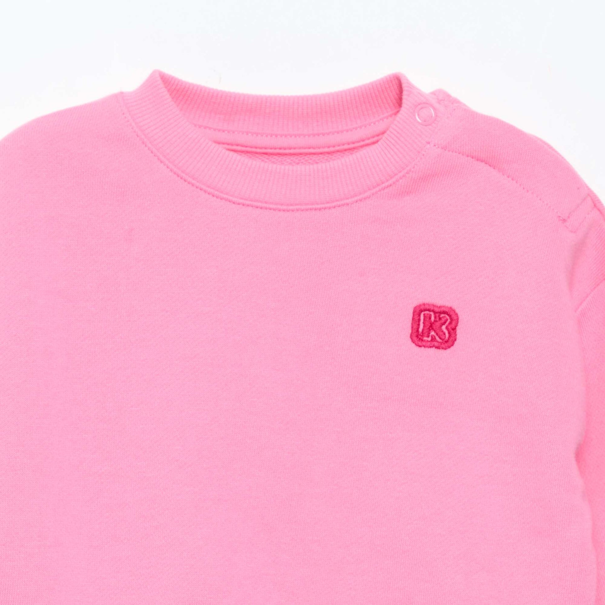 Sweat uni en molleton non gratté ROSE