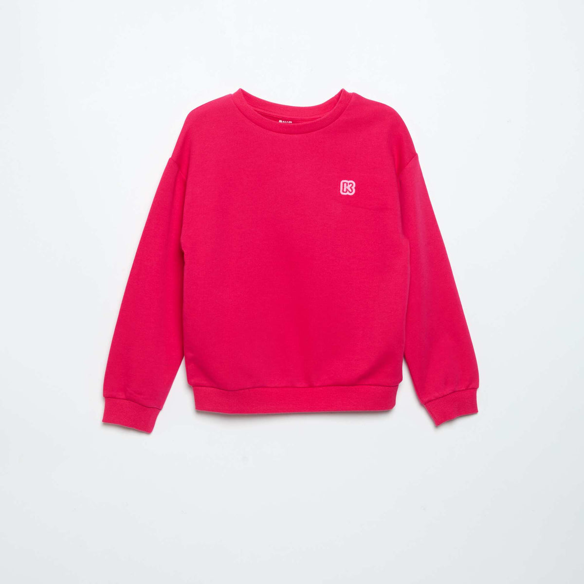 Sweat uni en molleton non gratté ORANGE