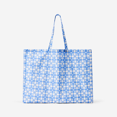 Sac shopping type tote-bag format XXL BLEU