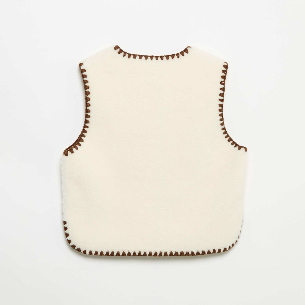 Gilet sans manches effet moutonné BEIGE