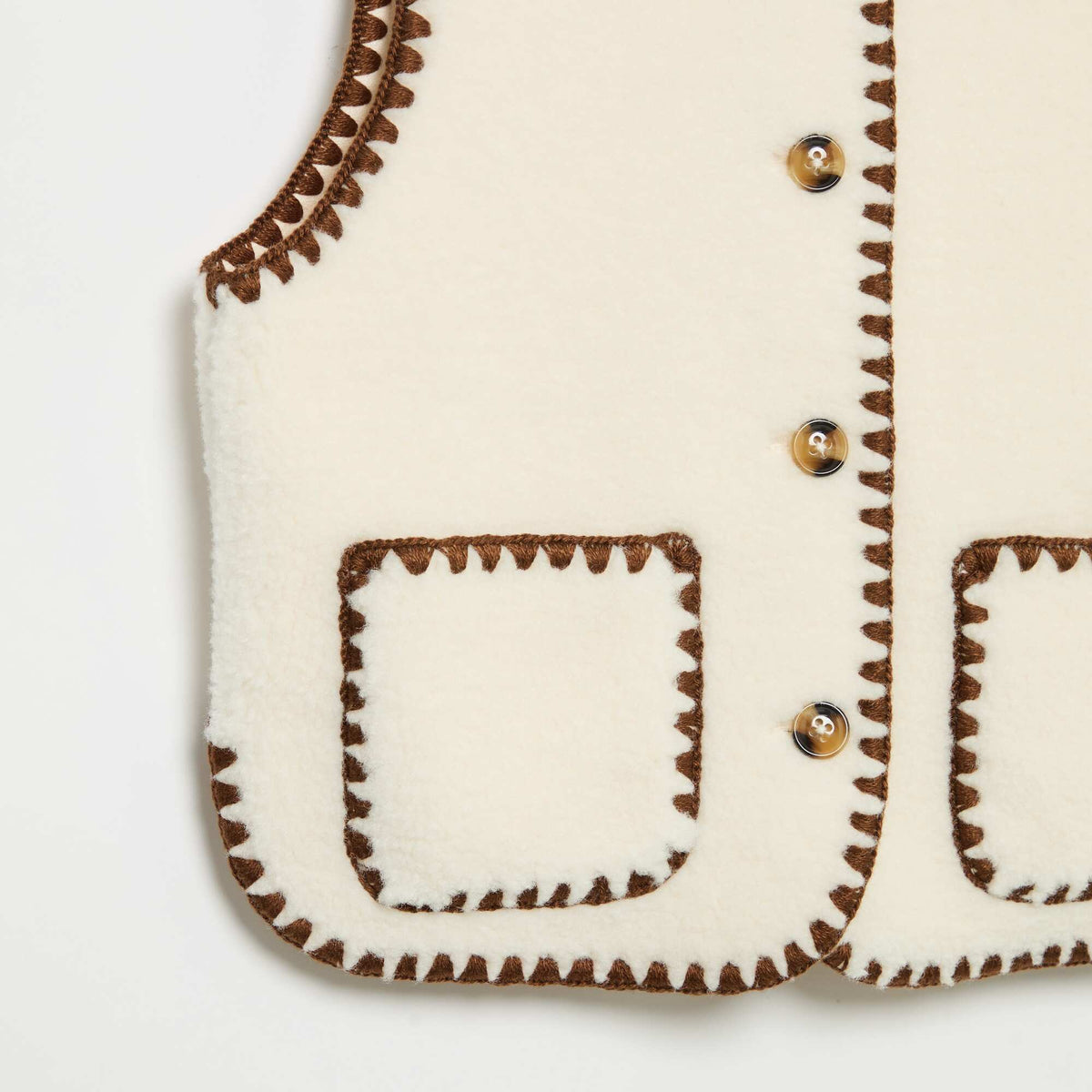 Gilet sans manches effet moutonné BEIGE