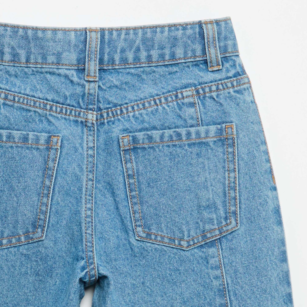 Jean coupe barrel avec clous fantaisies BLEU