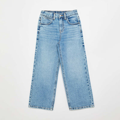 Denim coupe baggy 5 poches BLEU