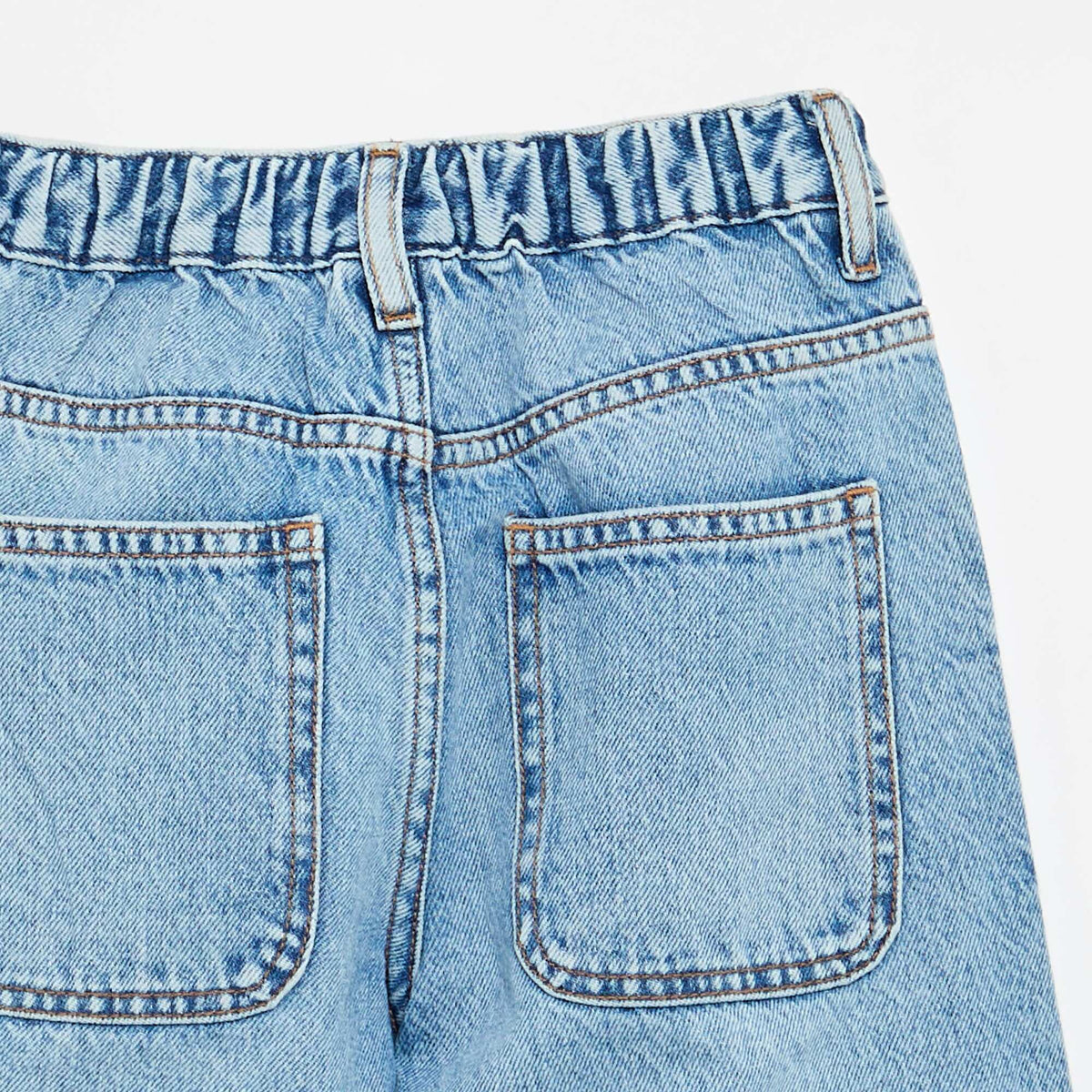 Denim coupe baggy 5 poches BLEU