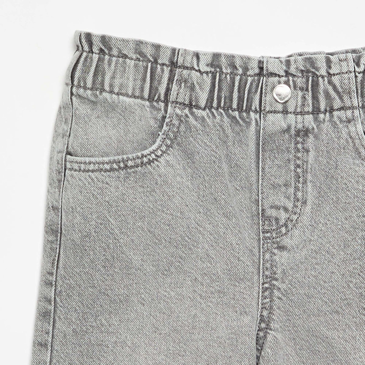 Pantalon large en denim GRIS